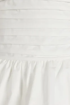 PEGGY WHITE COTTON STRAPLESS TOP