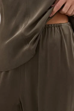 PERCY OLIVE SILK PANT