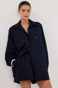 RHEA INK OVERSIZED COTTON SHIRT
