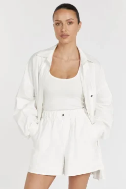 RHEA WHITE COTTON SHORT