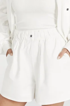 RHEA WHITE COTTON SHORT