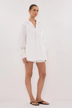 RHEA WHITE OVERSIZED COTTON SHIRT