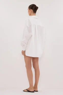 RHEA WHITE OVERSIZED COTTON SHIRT