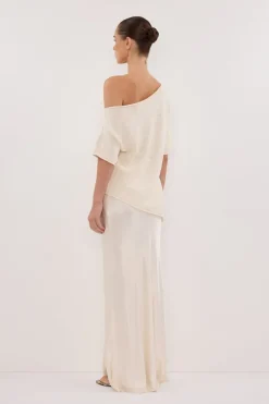 RICK CREAM ASYM KNIT TOP