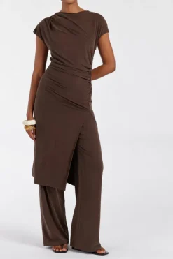 RIO BITTER CHOC WIDE LEG MODAL PANT