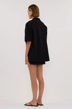 RITA BLACK SHORT SLEEVE BLAZER