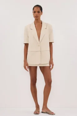 RITA SAND SHORT SLEEVE BLAZER
