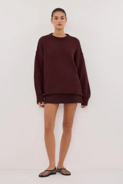 ROY WALNUT LONGLINE KNIT JUMPER