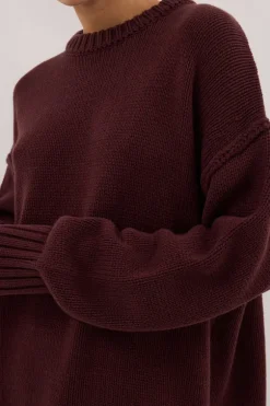 ROY WALNUT LONGLINE KNIT JUMPER