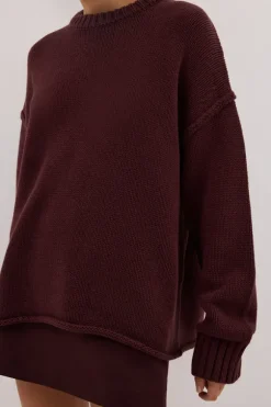 ROY WALNUT LONGLINE KNIT JUMPER