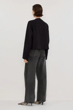 RYAN BLACK CROPPED BLAZER