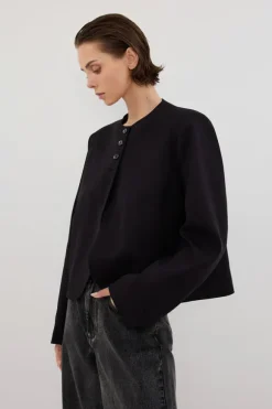 RYAN BLACK CROPPED BLAZER