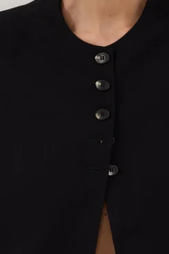 RYAN BLACK CROPPED BLAZER