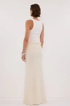 SALMA IVORY KNIT MAXI SKIRT