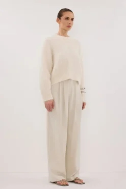 SALMA IVORY TUCK SLEEVE JUMPER