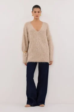 SALMA OAT V NECK JUMPER