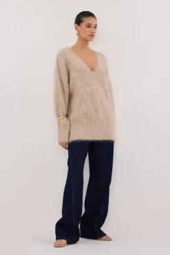 SALMA OAT V NECK JUMPER