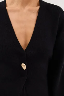 SCOUT BLACK LONG SLEEVE KNIT TOP