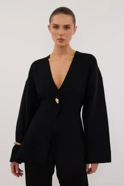 SCOUT BLACK LONG SLEEVE KNIT TOP