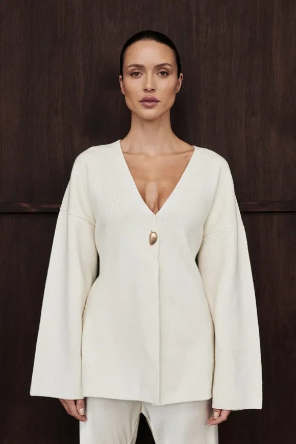 SCOUT CREAM LONG SLEEVE KNIT TOP