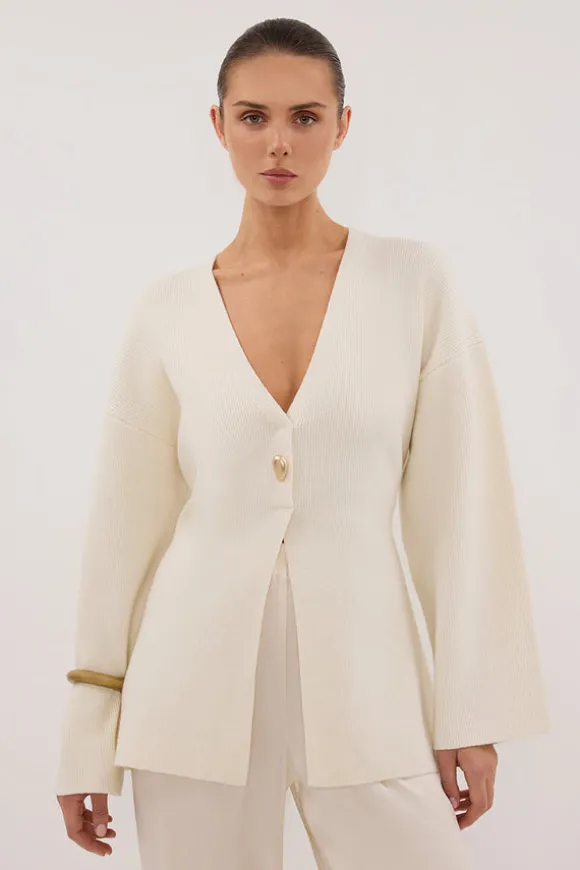 SCOUT CREAM LONG SLEEVE KNIT TOP