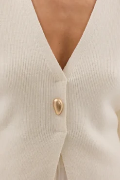 SCOUT CREAM LONG SLEEVE KNIT TOP