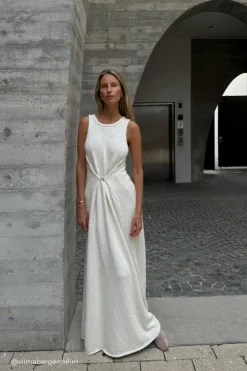 SUE OFF WHITE KNIT MAXI DRESS