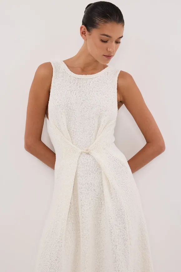 SUE OFF WHITE KNIT MAXI DRESS