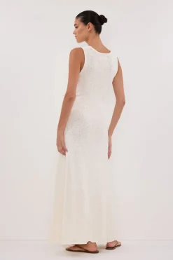 SUE OFF WHITE KNIT MAXI DRESS