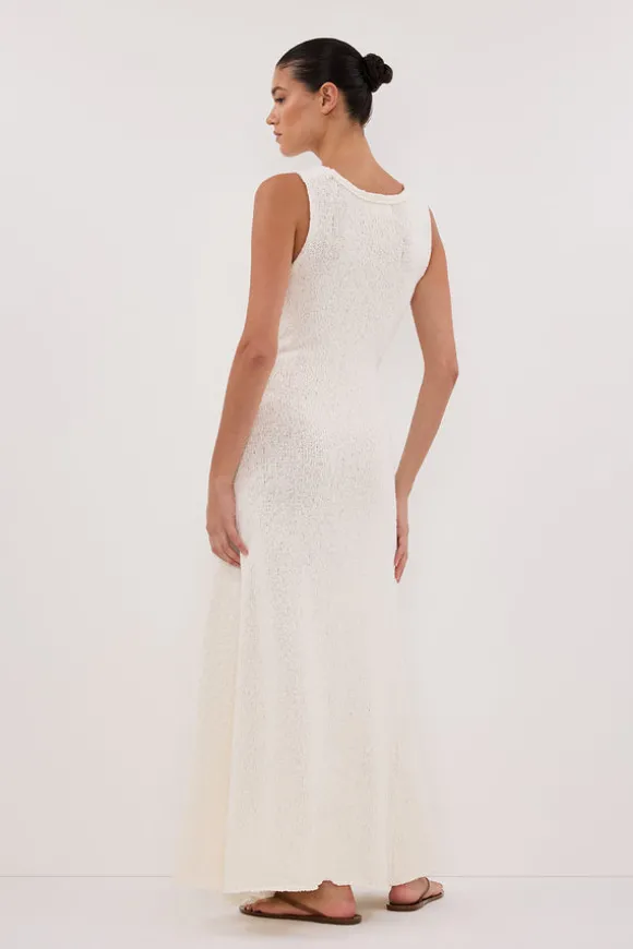 SUE OFF WHITE KNIT MAXI DRESS