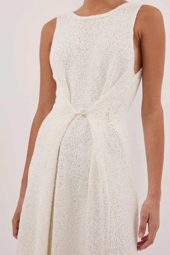 SUE OFF WHITE KNIT MAXI DRESS