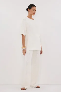 SUE OFF WHITE OVERSIZED KNIT TEE