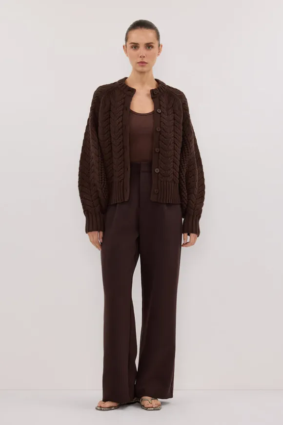 TOM CHOC CABLE KNIT CARDIGAN