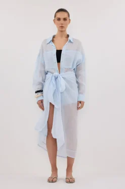 TROPEZ CORNFLOWER RAMIE SARONG