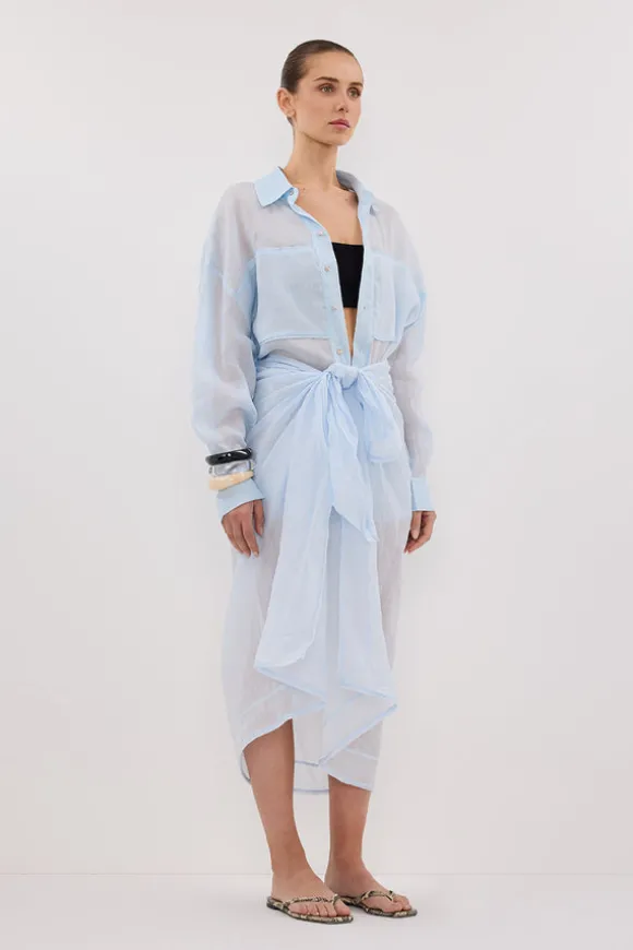 TROPEZ CORNFLOWER RAMIE SARONG