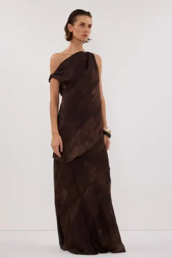 WILLOW CHOC PRINT MIDI SKIRT
