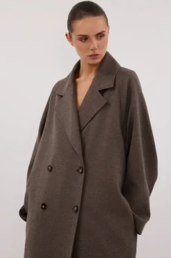 YORK COFFEE OVERSIZED WOOL BLEND COAT