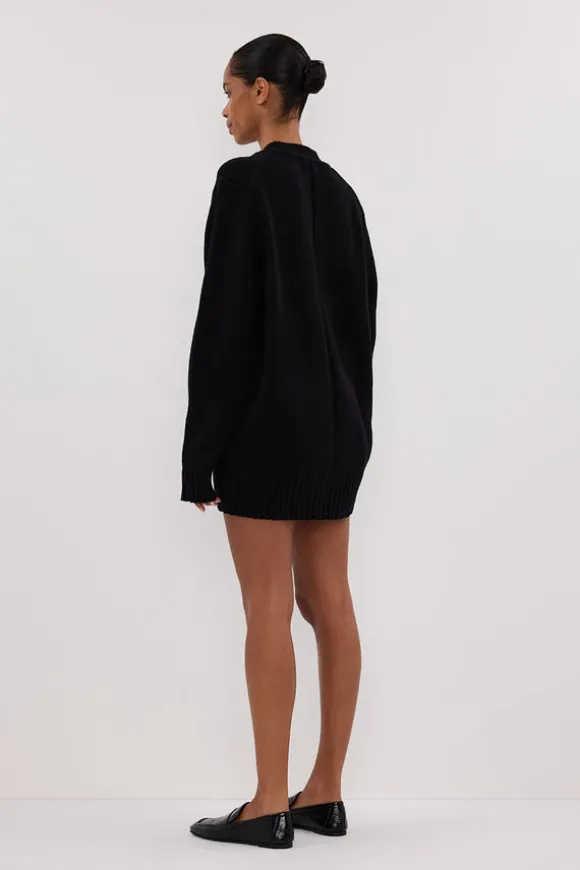 ZOE BLACK LONGLINE CARDIGAN